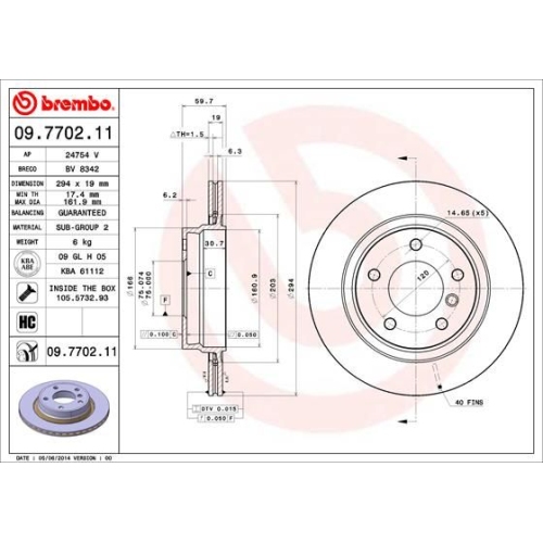 BREMBO Bremsscheibe PRIME LINE - UV Coated