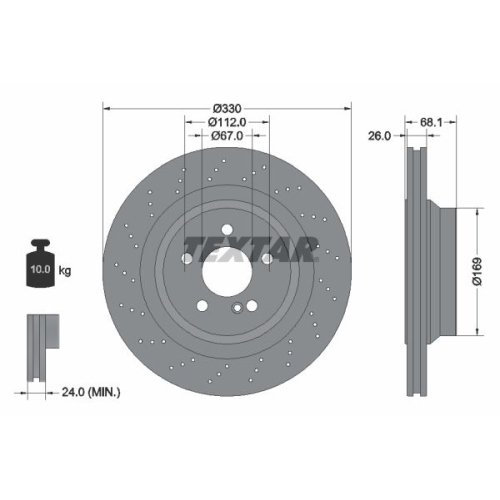 TEXTAR Bremsscheibe PRO