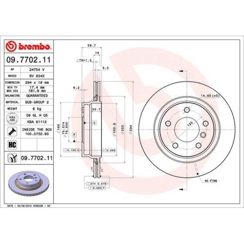 BREMBO Bremsscheibe PRIME LINE - UV Coated