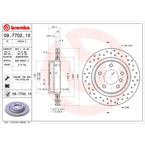 BREMBO Bremsscheibe XTRA LINE - Xtra