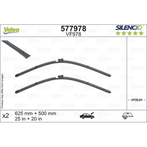 VALEO Wischblatt SILENCIO FLAT BLADE SET