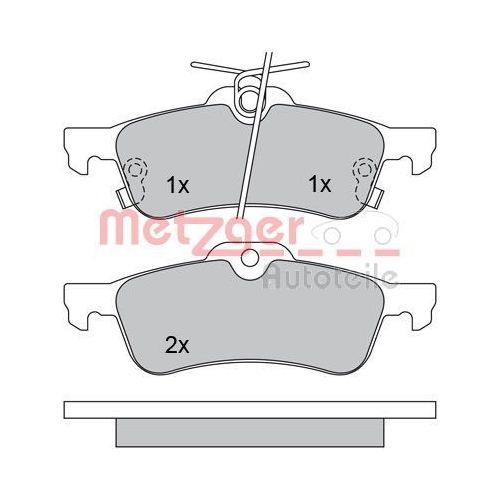 METZGER Bremsbelagsatz, Scheibenbremse GREENPARTS