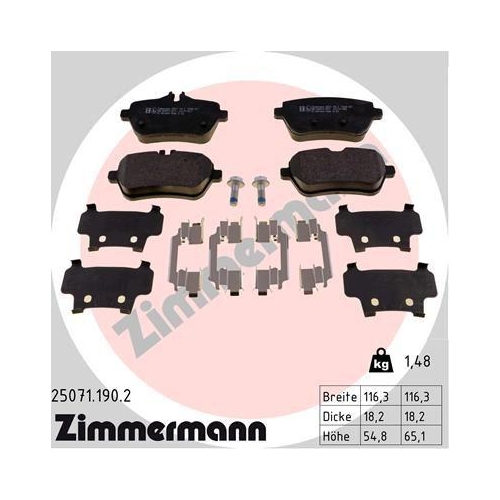 ZIMMERMANN Bremsbelagsatz, Scheibenbremse