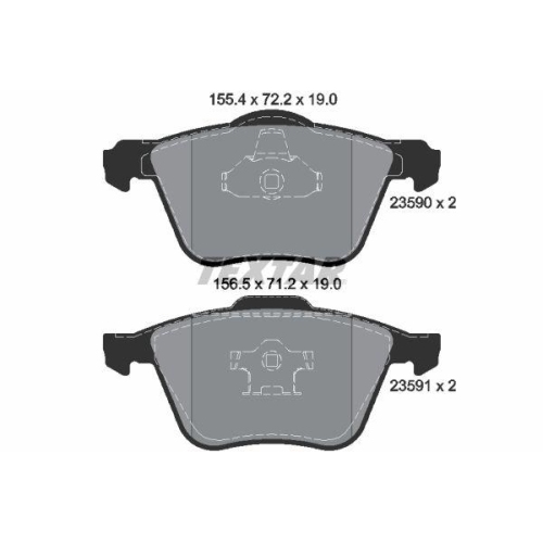 TEXTAR Bremsbelagsatz, Scheibenbremse Q+