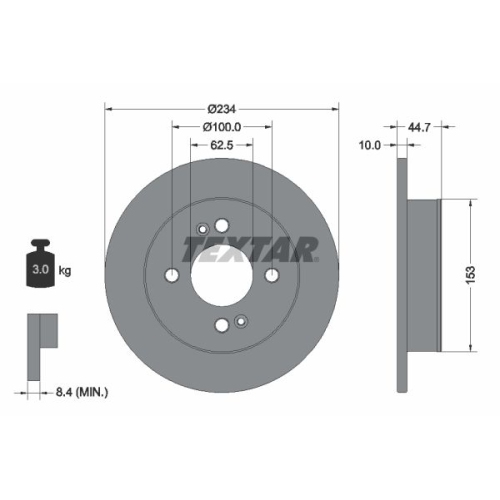 TEXTAR Bremsscheibe PRO