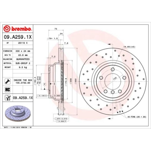 BREMBO Bremsscheibe XTRA LINE - Xtra