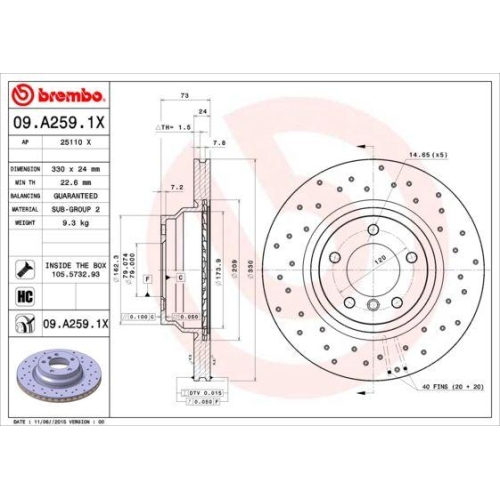 BREMBO Bremsscheibe XTRA LINE - Xtra