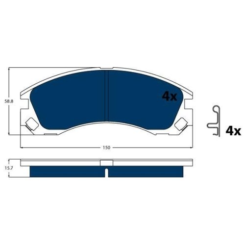 TRW Bremsbelagsatz, Scheibenbremse ELECTRIC BLUE