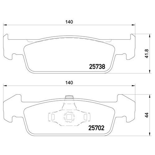 BREMBO Bremsbelagsatz, Scheibenbremse PRIME LINE