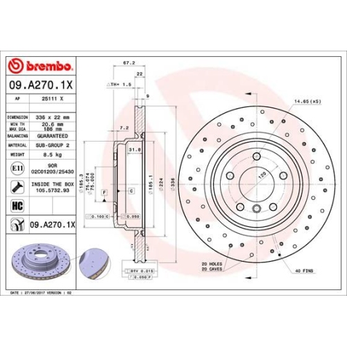 BREMBO Bremsscheibe XTRA LINE - Xtra