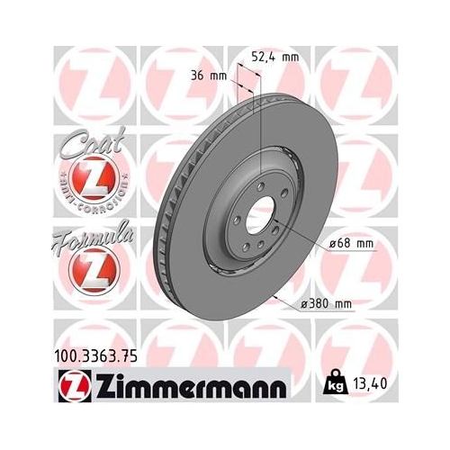 ZIMMERMANN Bremsscheibe FORMULA Z