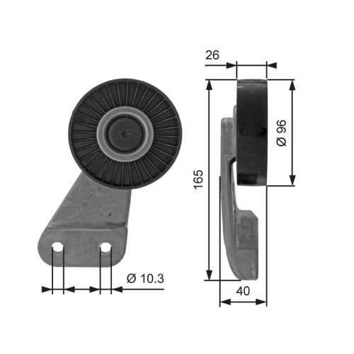 GATES Umlenk-/Führungsrolle, Keilrippenriemen DriveAlign™