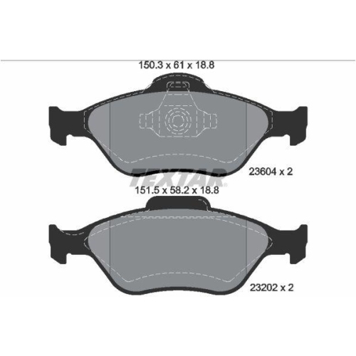 TEXTAR Bremsbelagsatz, Scheibenbremse Q+