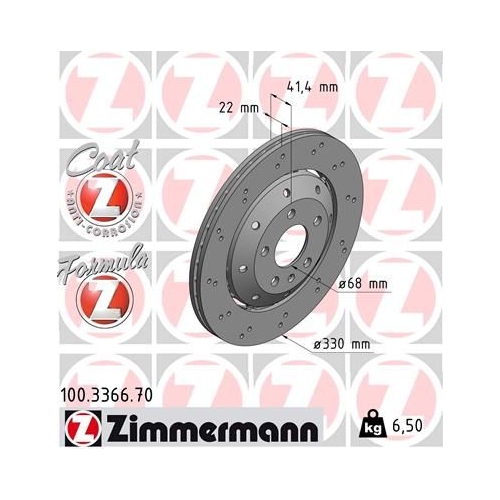 ZIMMERMANN Bremsscheibe FORMULA Z