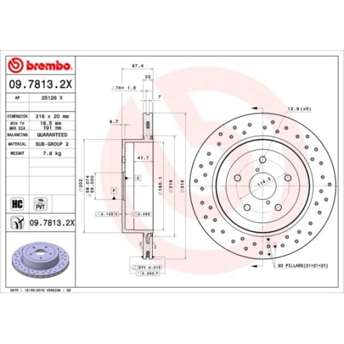 BREMBO Bremsscheibe XTRA LINE - Xtra