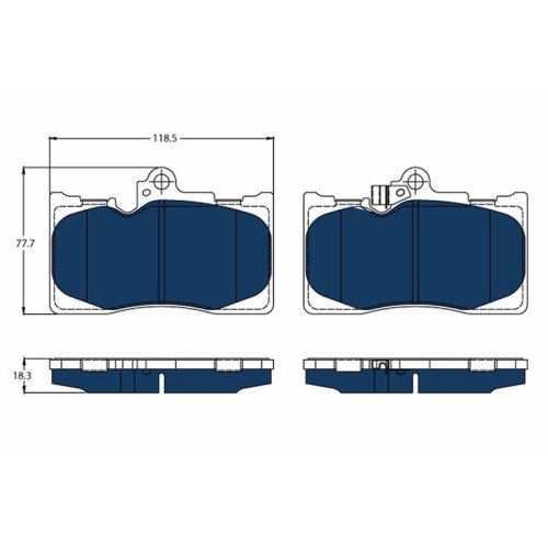 TRW Bremsbelagsatz, Scheibenbremse ELECTRIC BLUE