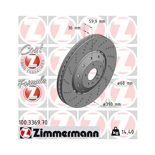 ZIMMERMANN Bremsscheibe FORMULA Z