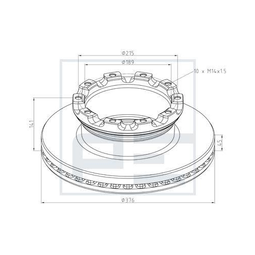 PE Automotive Bremsscheibe