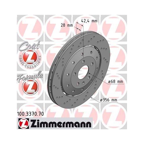 ZIMMERMANN Bremsscheibe FORMULA Z