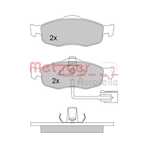 METZGER Bremsbelagsatz, Scheibenbremse