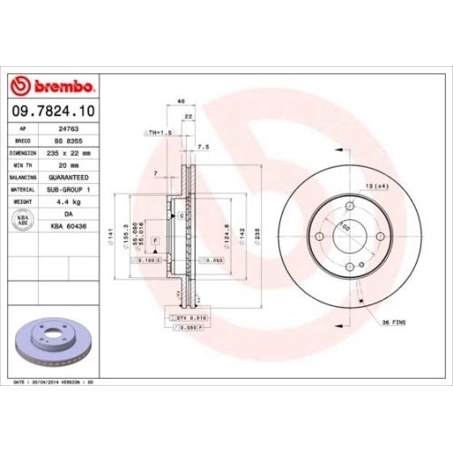 BREMBO Bremsscheibe PRIME LINE