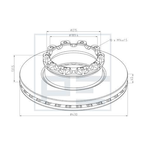 PE Automotive Bremsscheibe