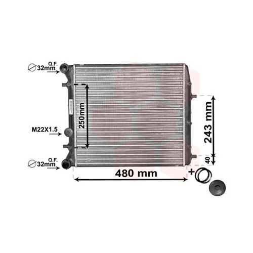 VAN WEZEL Kühler, Motorkühlung *** IR PLUS ***