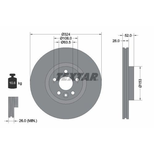 TEXTAR Bremsscheibe PRO+