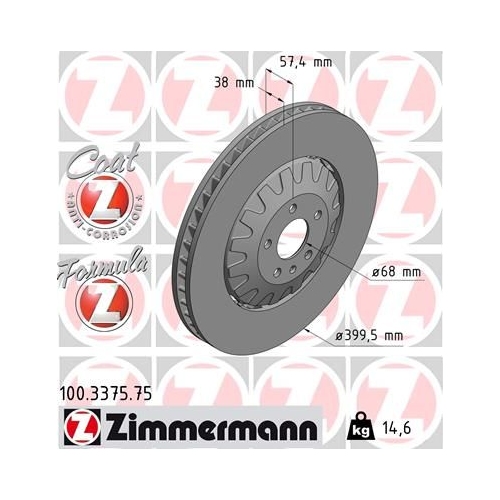 ZIMMERMANN Bremsscheibe FORMULA Z