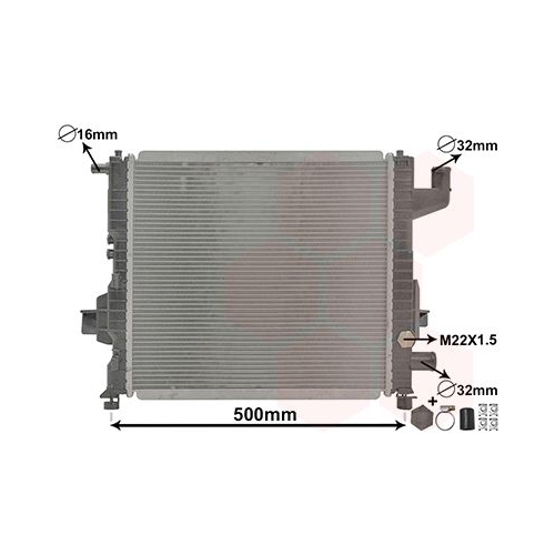 VAN WEZEL Kühler, Motorkühlung *** IR PLUS ***