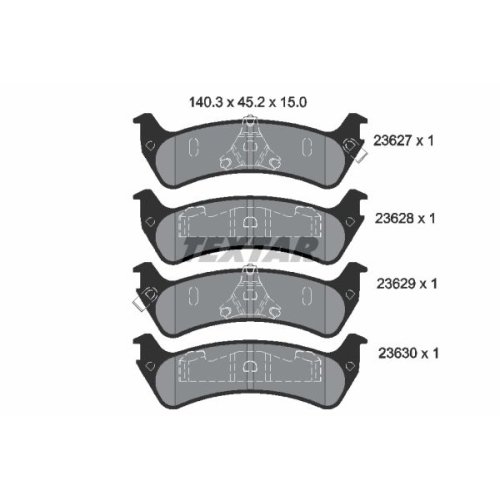 TEXTAR Bremsbelagsatz, Scheibenbremse