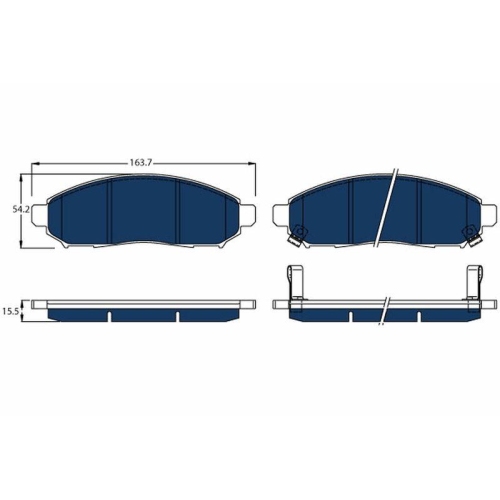 TRW Bremsbelagsatz, Scheibenbremse ELECTRIC BLUE