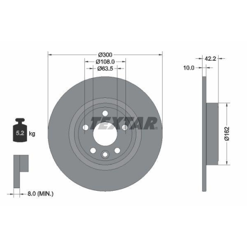 TEXTAR Bremsscheibe PRO