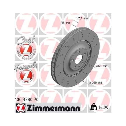 ZIMMERMANN Bremsscheibe FORMULA Z
