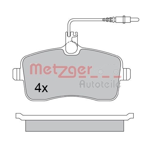 METZGER Bremsbelagsatz, Scheibenbremse