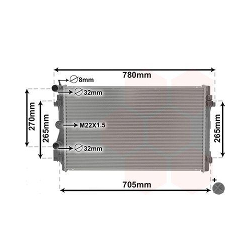 VAN WEZEL Kühler, Motorkühlung *** IR PLUS ***