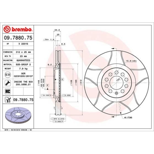 BREMBO Bremsscheibe XTRA LINE - Max