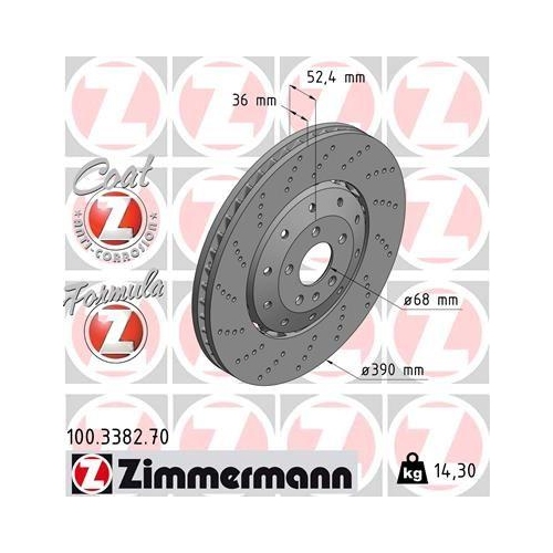 ZIMMERMANN Bremsscheibe FORMULA Z