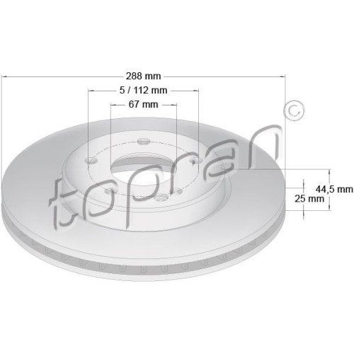 TOPRAN Bremsscheibe COATED