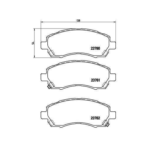 BREMBO Bremsbelagsatz, Scheibenbremse PRIME LINE