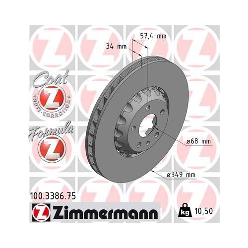 ZIMMERMANN Bremsscheibe FORMULA Z