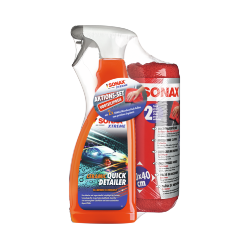 SONAX Lackversiegelung XTREME Ceramic QuickDetailer mit MicrofaserTücher Außen