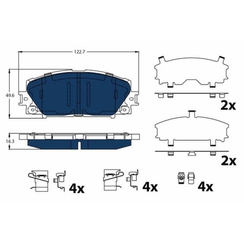 TRW Bremsbelagsatz, Scheibenbremse ELECTRIC BLUE