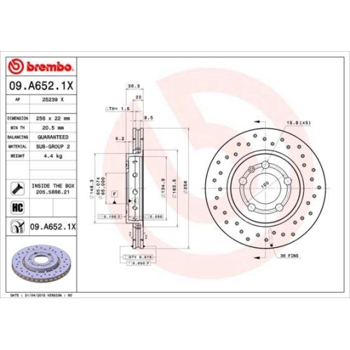 BREMBO Bremsscheibe XTRA LINE - Xtra