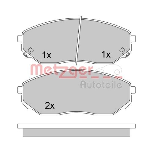 METZGER Bremsbelagsatz, Scheibenbremse
