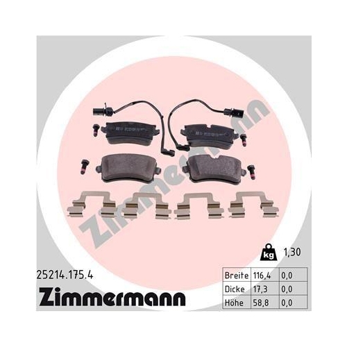 ZIMMERMANN Bremsbelagsatz, Scheibenbremse