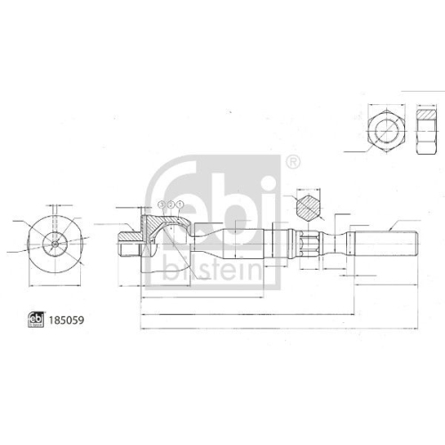 FEBI BILSTEIN Axialgelenk, Spurstange