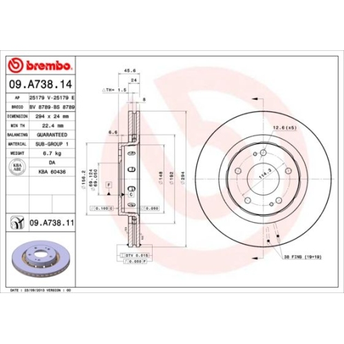 BREMBO Bremsscheibe PRIME LINE - UV Coated