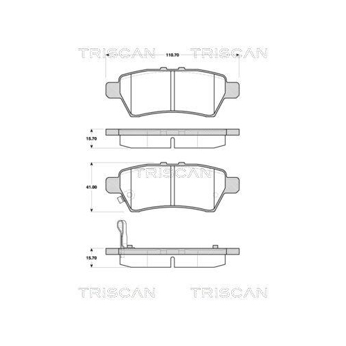 TRISCAN Bremsbelagsatz, Scheibenbremse