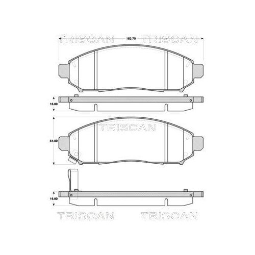 TRISCAN Bremsbelagsatz, Scheibenbremse